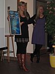 die Gewinntafel mit Simona und Moni