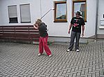 jetzt wurde der Hof noch kurz zum Golfplatz umfunktioniert